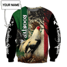 Personalized Name Rooster Mexico 3D All Over Printed Hoodie