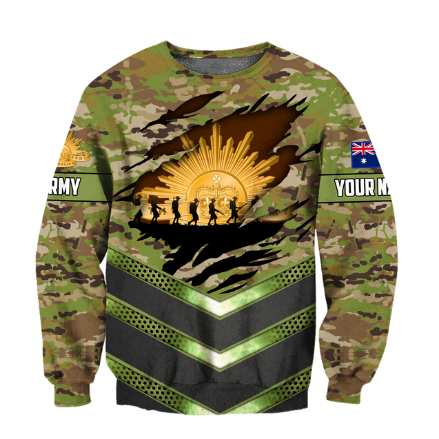 Premium Personalized Australian Army 3D Printed Unisex Shirts TN