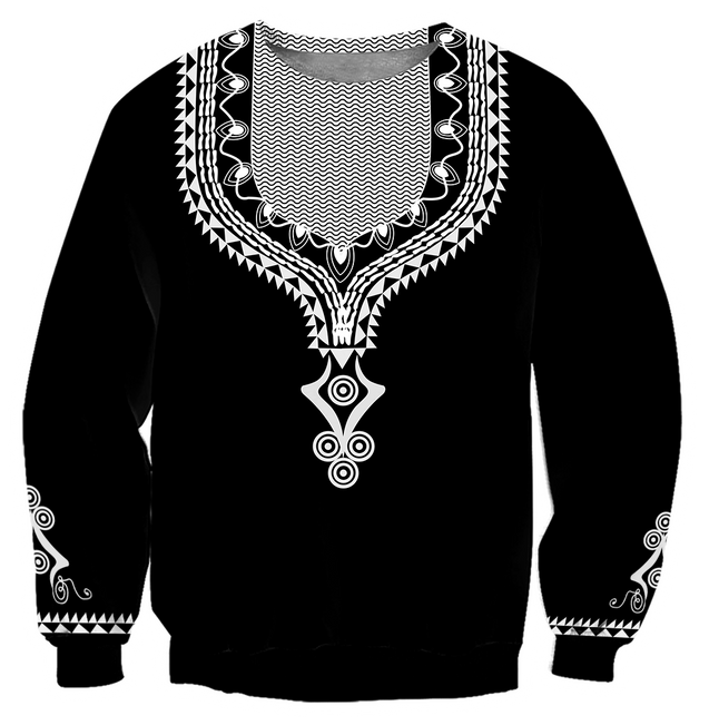 African Culture Dashiki Pattern Unisex Deluxe Hoodie ML