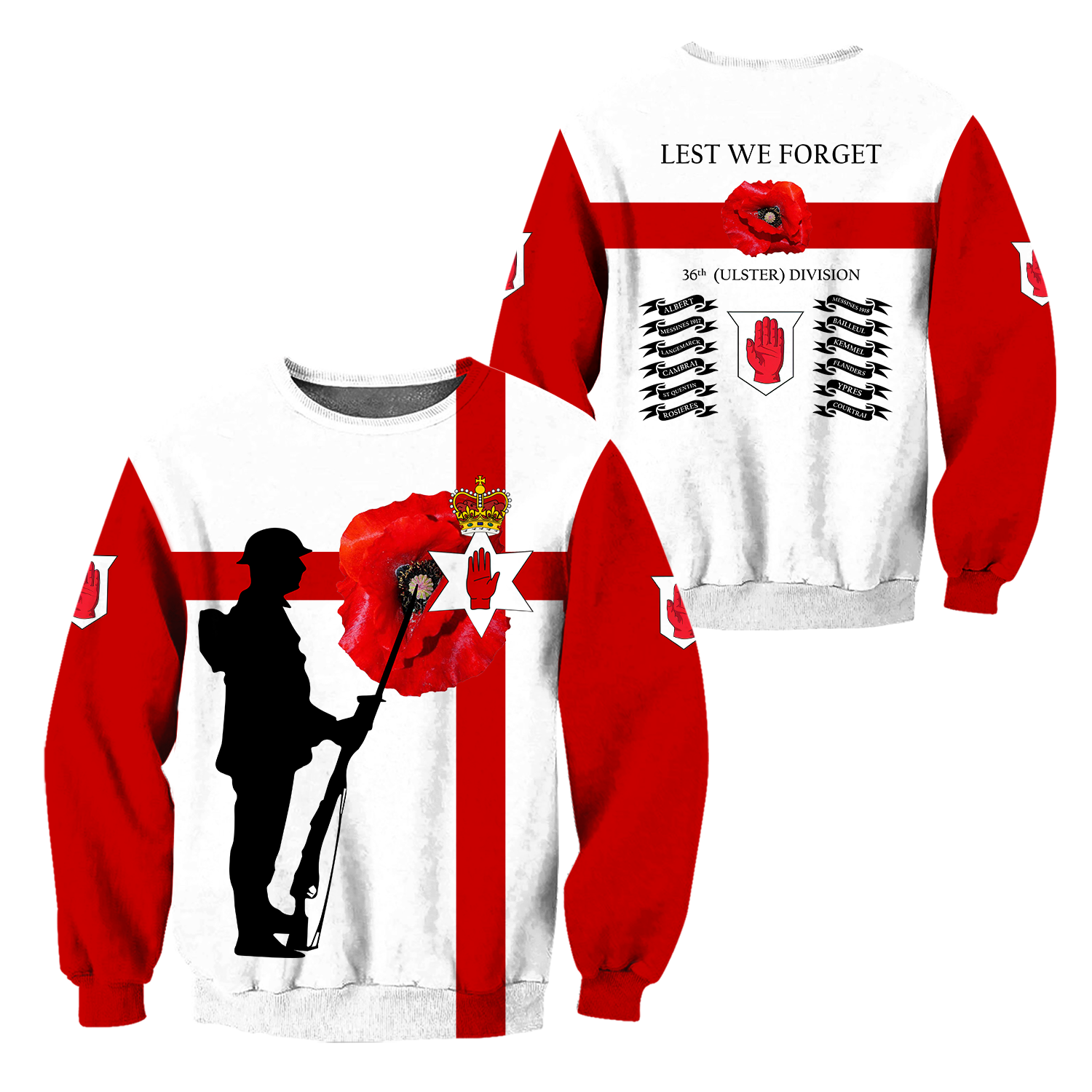 36th Division Remembrance Day Lest We Forget 3D All Over Printed Unisex Shirts