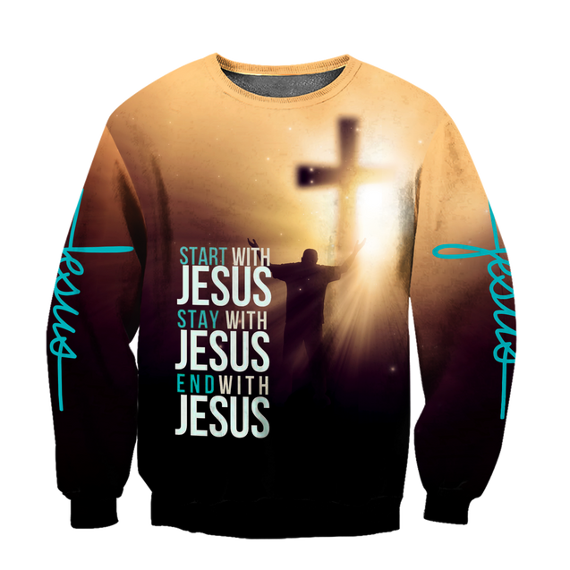 Premium Unisex Hoodie 3D All Over Printed Easter Day Christian Jesus No12 ML