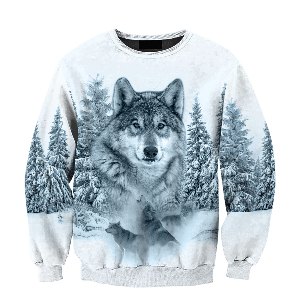 Love Wolf Native American 3D All Over Printed Shirts for Women
