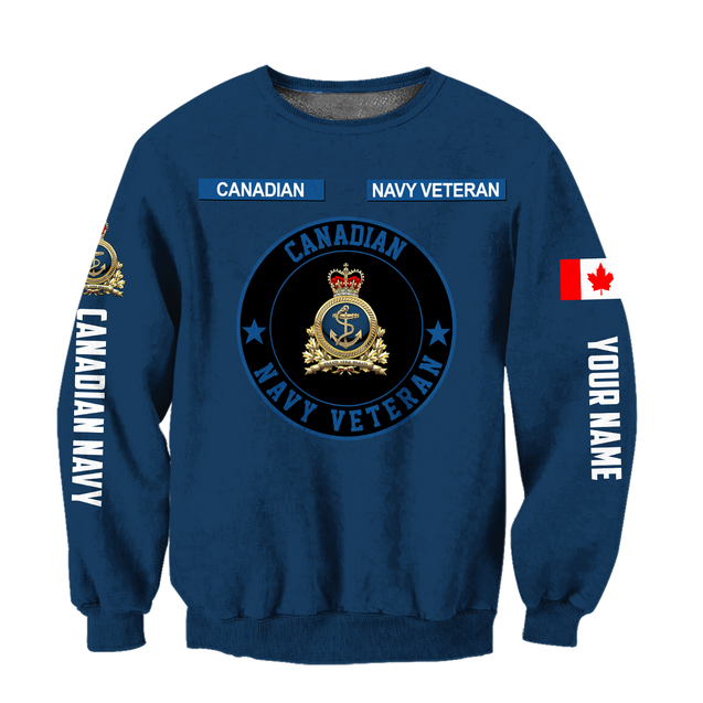 Personalized Name XT Canadian Navy Pullover 3D All Over Printed Shirts DA11032103