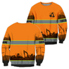 Personalized Excavator 3D All Over Printed Unisex Shirts