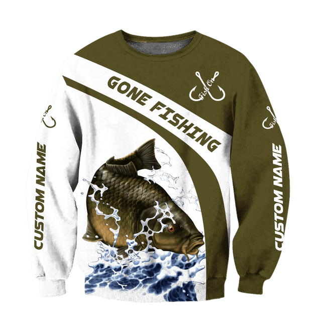 Custom name Carp Fishing 3D printed shirts