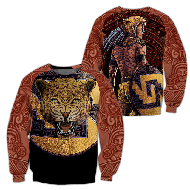 Jaguar Warrior Aztec Mexican 3D All Over Printed Unisex Shirts