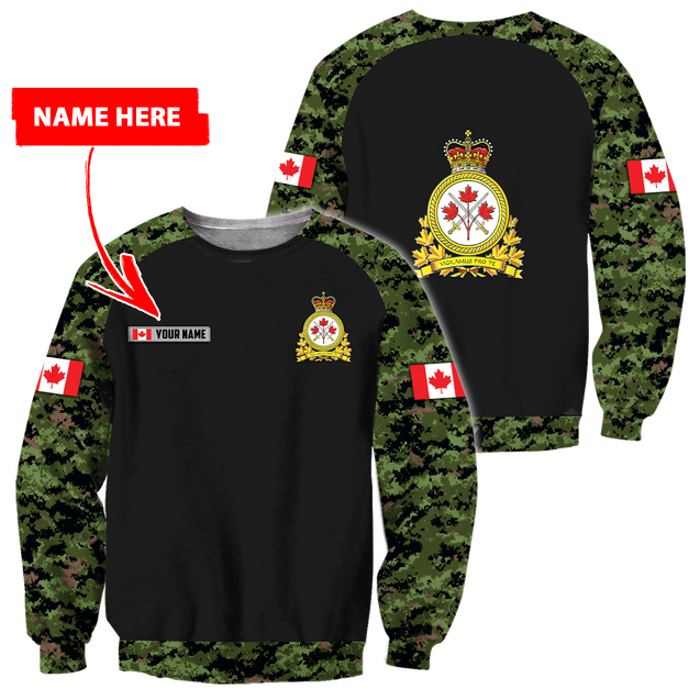 Personalized Name XT Canadian Army Pullover 3D All Over Printed Shirts PD15032103