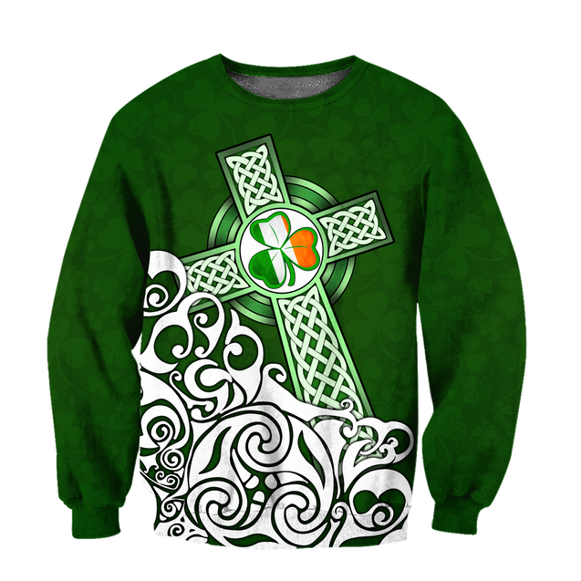 Premium Unisex Hoodie Irish St.Patrick Celtic Cross ML