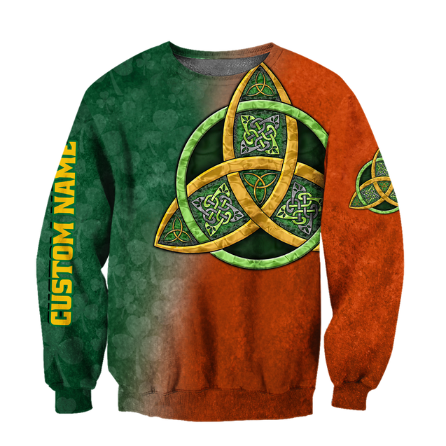 Irish St.Patrick celtic 3d hoodie shirt for men and women custom name