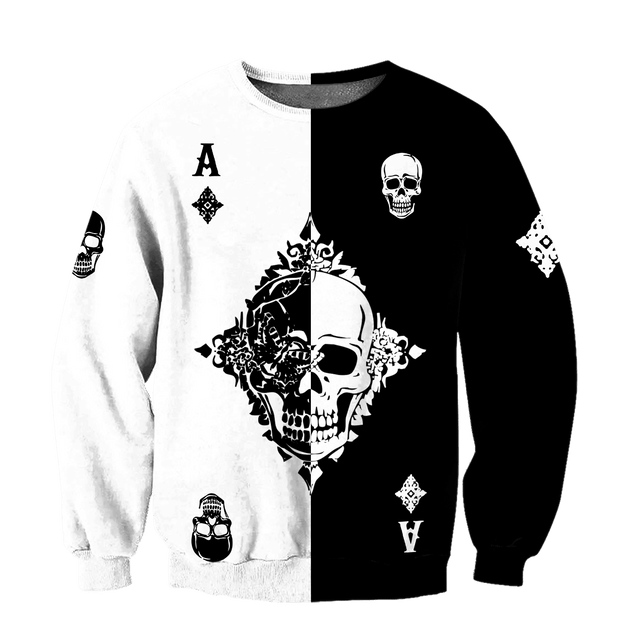 Ace Diamond Skull Gothic Art 3D All Over Printed Unisex Shirts