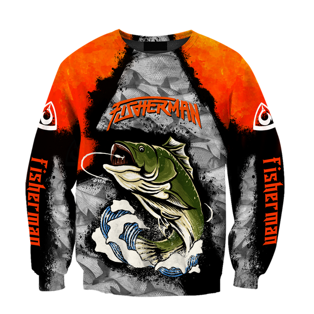 Fisherman Big Game Fishing Orange 3d print shirts