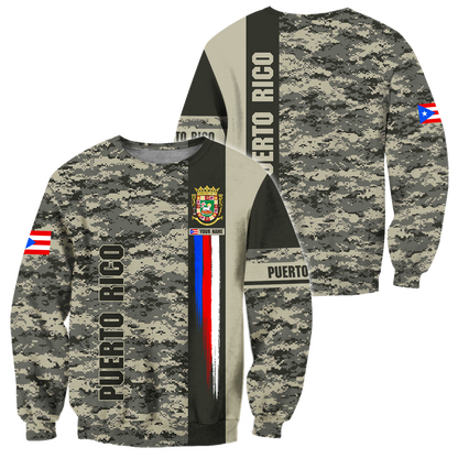 Customize Name Puerto Rico 3D All Over Printed Unisex Shirts