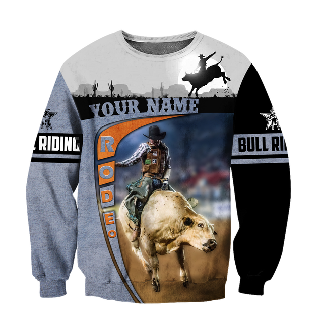 Personalized Name Bull Riding 3D All Over Printed Unisex Shirts Desert