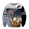 Personalized Name Bull Riding 3D All Over Printed Unisex Shirts Desert