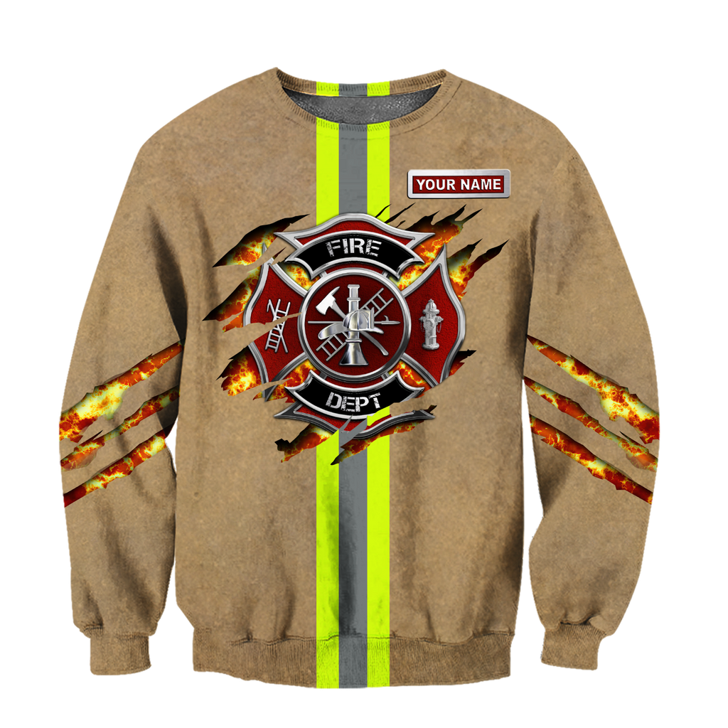 Customize Name Firefighter Hoodie Shirts For Men And Women