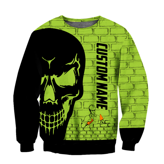 Premium Unisex Hoodie Customize Bricklayer Skull ML