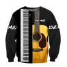 Piano Guitar Musical Instrument 3D All Over Printed Hoodie For Men And Women