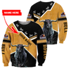 Personalized Name Bull Riding 3D All Over Printed Unisex Shirts Black Bull