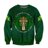 Premium Unisex Hoodie Irish St.Patrick  Celtic Cross And Shamrock  ML