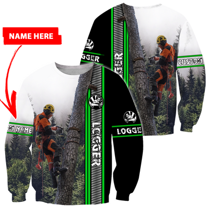 Premium Personalized Unisex 3D Printed Logger Shirts MEI