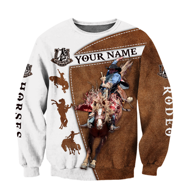 Personalized Name Rodeo 3D All Over Printed Unisex Shirts Bucking Horse Ver 2