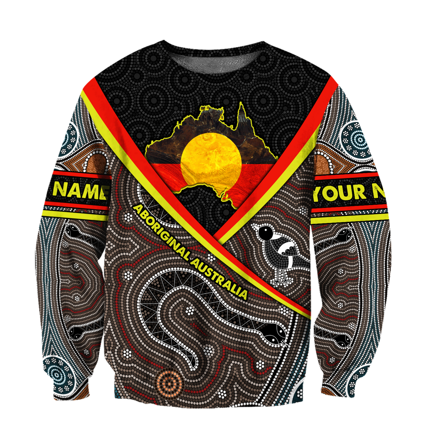 Custom name Proud to be aboriginal Totem Brown 3d printed Cloak