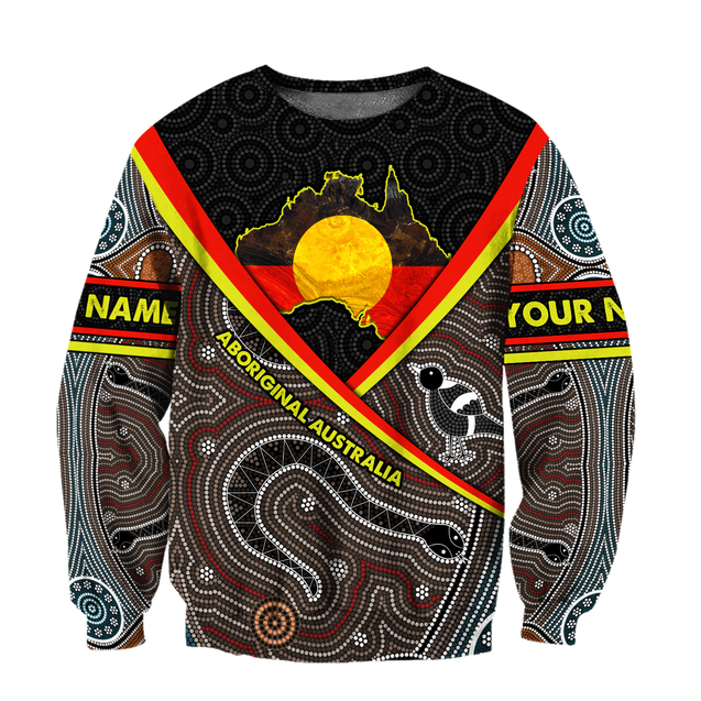 Custom name Proud to be aboriginal Totem Brown 3d printed shirts