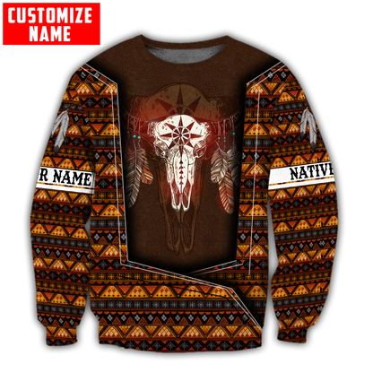 Customized Name Native American 3D All Over Printed Unisex Shirts