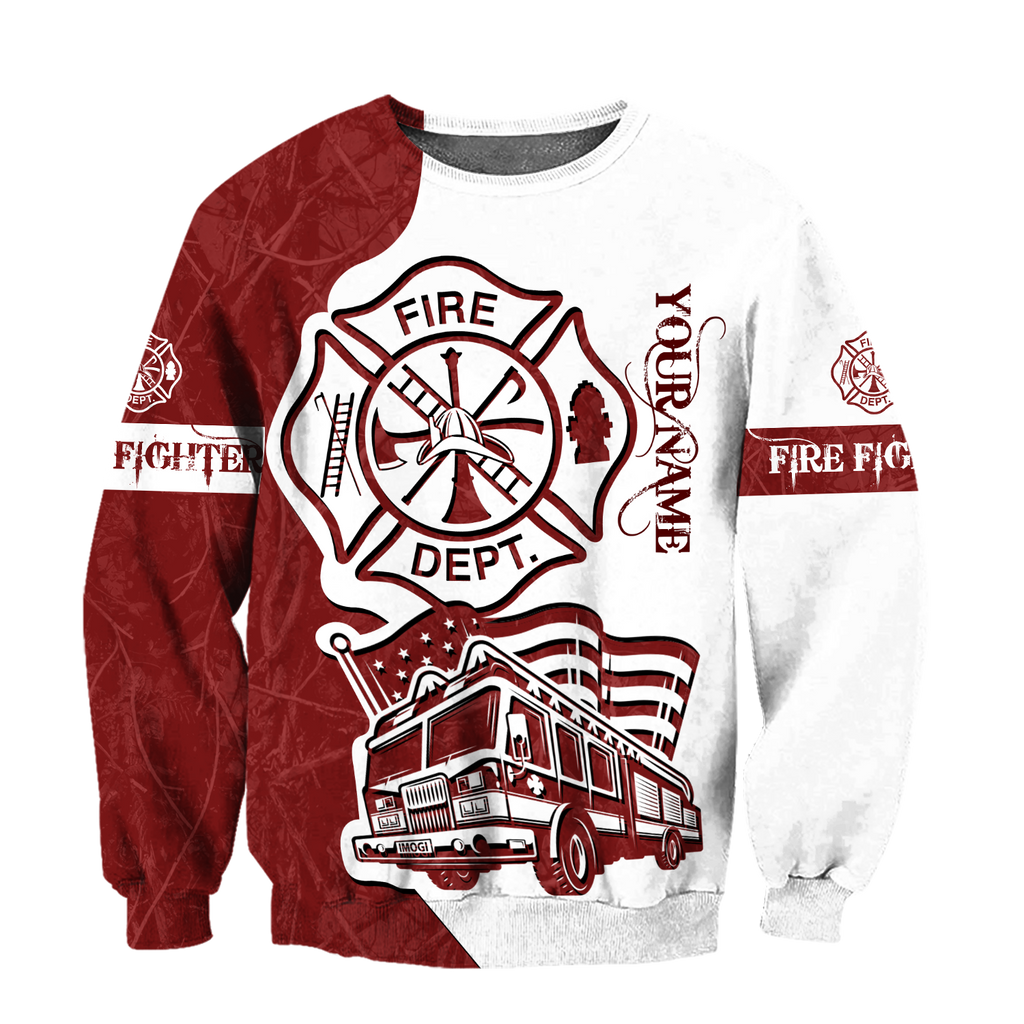 Customize Name Firefighter Hoodie For Men And Women MH08032108
