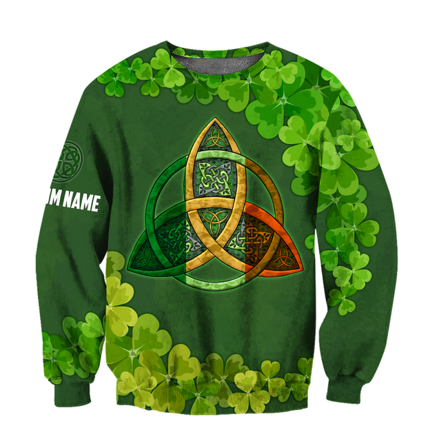 Premium Unisex Hoodie Custom Name Irish St.Patrick Celtic Knot ML