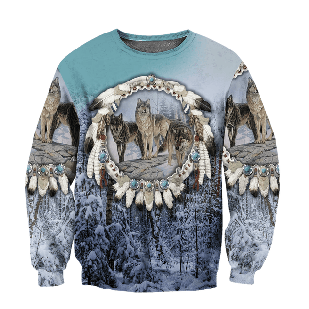 Wolf Native American 3D All Over Printed Unisex Shirt