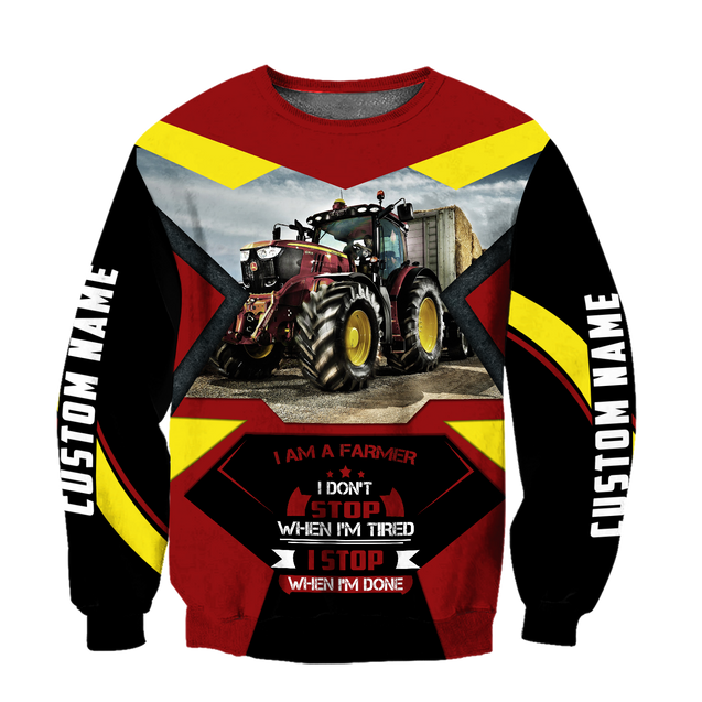 3D All Over Printed Tractor red  Unisex Shirts Custom Name XT PD04022101-S1