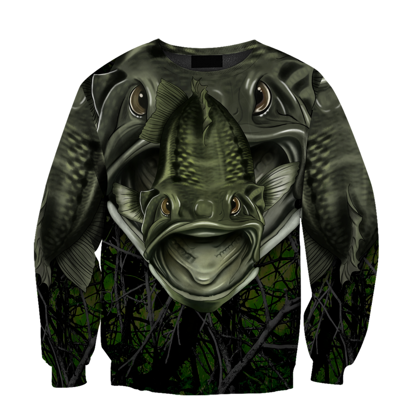Largemouth Fishing Badass camo Cover 3d print shirts