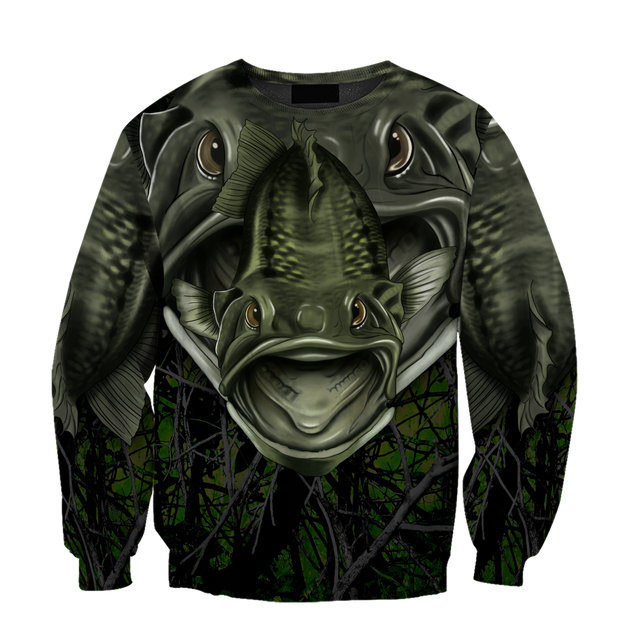 Largemouth Fishing Badass camo Cover 3d print shirts