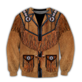 Native Cowboy Jacket No21 Cosplay 3D Over Printed Unisex Deluxe Hoodie ML