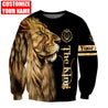 Gift For Dad Custom Name King Lion 3D All Over Printed Unisex Shirts