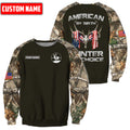 Customized Name American By Birth Hunter By Choice 3D All Over Printed Unisex Shirts