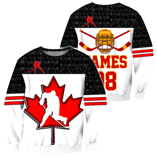 3D All Over Printed Hockey Canada Unisex Shirts Custom Name Custom number  XT