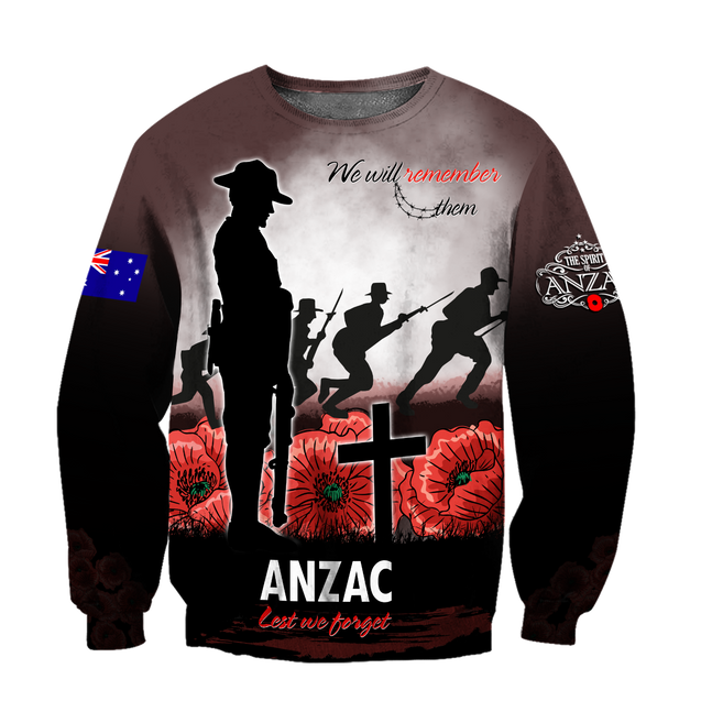 Premium Unisex Hoodie Remember Them Anzac Day ML