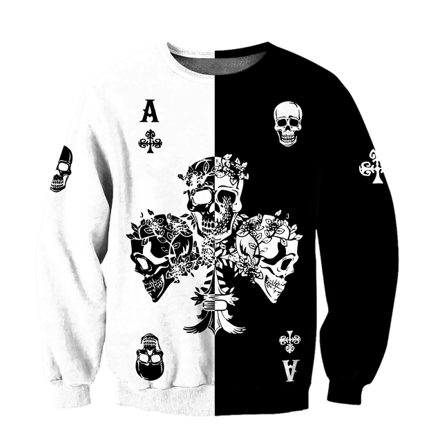 Ace Ckub Skull Gothic Art 3D All Over Printed Unisex Shirts