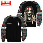 Customized name Native American 3D All Over Printed Unisex Shirts