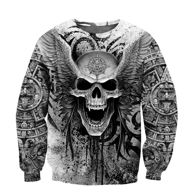 Aztec Mexican Skull 3D All Over Printed Unisex Hoodie