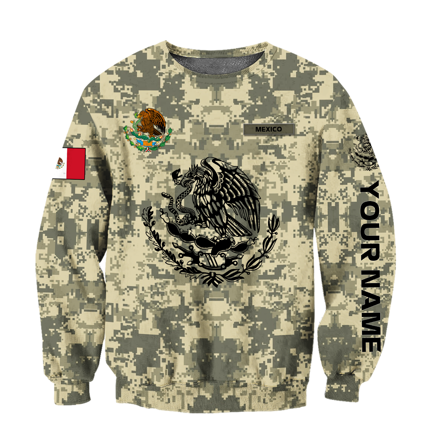 Personalized Mexican Army 3D All Over Printed Hoodies