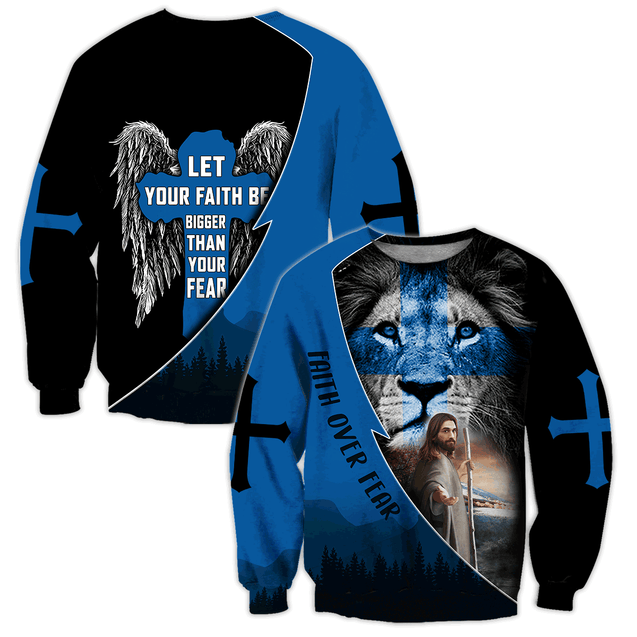 Premium Unisex Hoodie 3D All Over Printed Easter Day Christian Jesus Faith Over Fear No51 ML