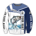 Custom name Striped Bass fishing Catch and Release 3D Design print shirts