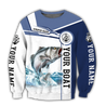 Custom name Striped Bass fishing Catch and Release 3D Design print shirts