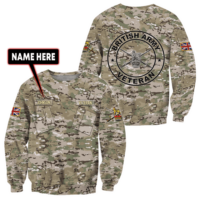 Custom Name XT British Armed Forces 3D Printed Shirts