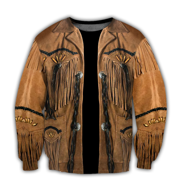 Native Cowboy Jacket No15 Cosplay 3D Over Printed Unisex Deluxe Hoodie ML