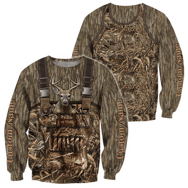 Deer Hunting Personalized Name 3D All Over Printed Shirts