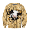 Dairy Cattle Cracks 3D Hoodie Shirt For Men And Women